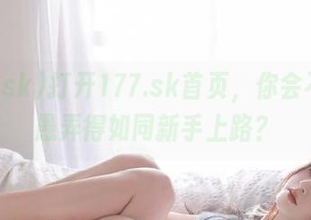 打开177.sk首页，你会不会被愚弄得如同新手上路？